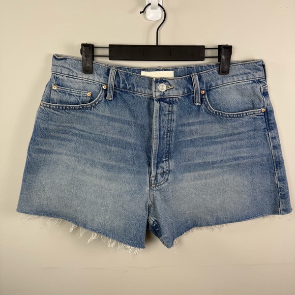NWOT MOTHER The Skipper Short N Long Fray Shorts (Leap at the Chance), Size: 32 - Picture 5 of 13